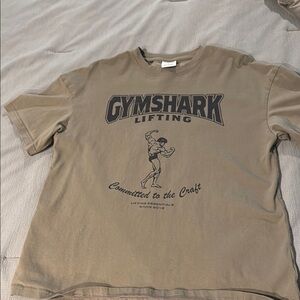 Gymshark Men's Tan Graphic T-Shirt